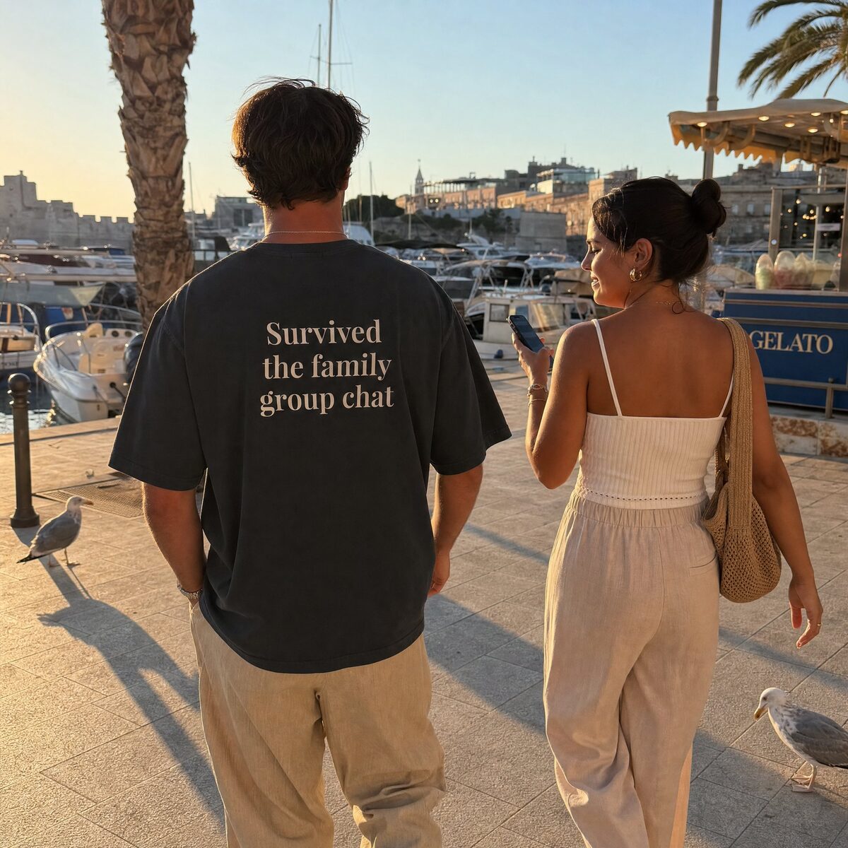 Survived the family group chat tee